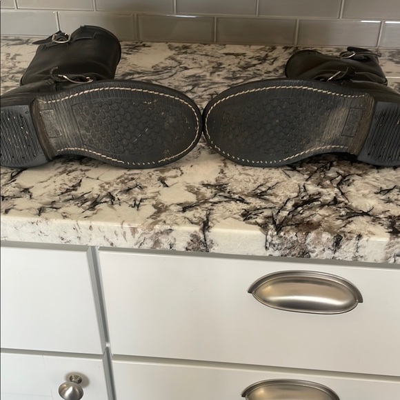 Women's Black Leather Boots - Picture 6 of 8